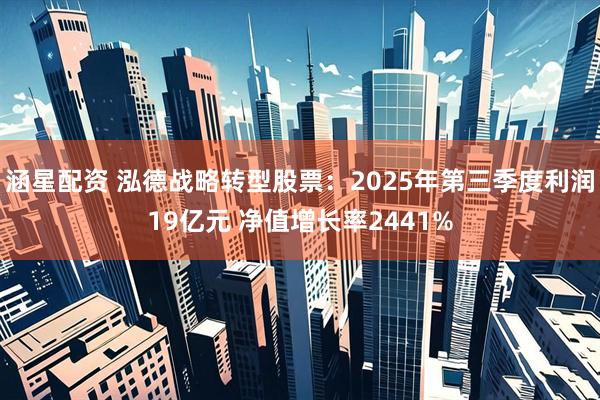涵星配资 泓德战略转型股票：2025年第三季度利润19亿元 净值增长率2441%